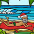 SUNBATHING SANTA CARD